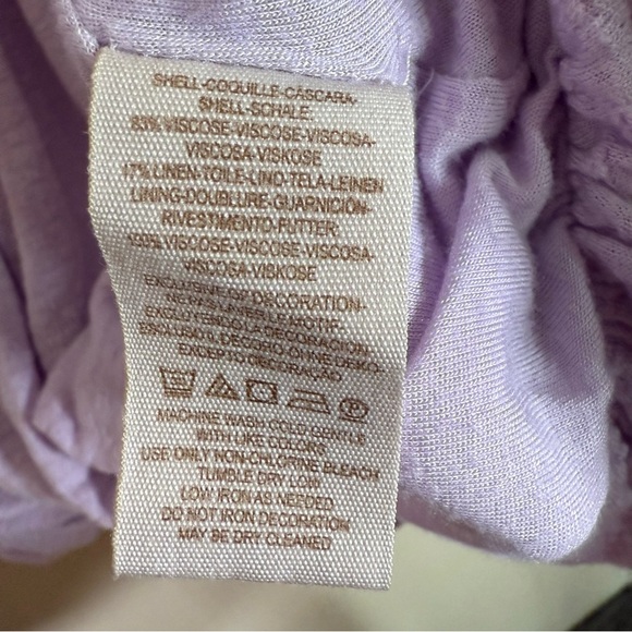 Free People Begonia Embroidered Smocked linen blend Blouse size Medium - Picture 8 of 9